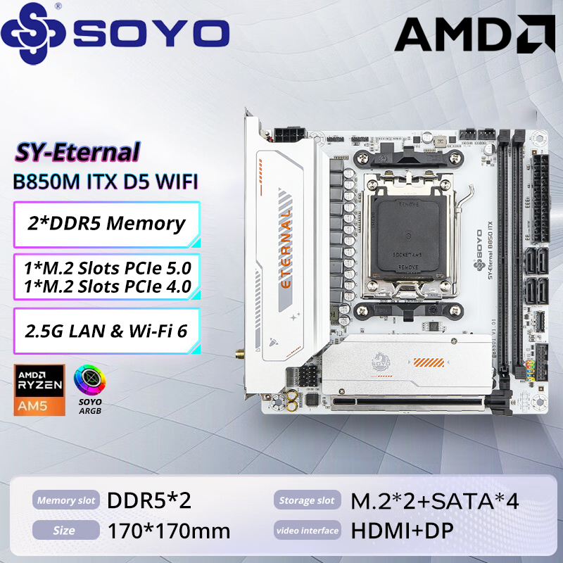 SOYO B850M ARGB Материнская пл – обзор и цена X870E Atx Motherboard